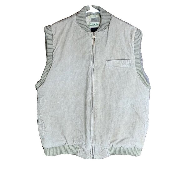 St. John's Bay Other - St. John’s Bay Corduroy Vest Mens Medium Tan Zip Up Closure Quilted Liner